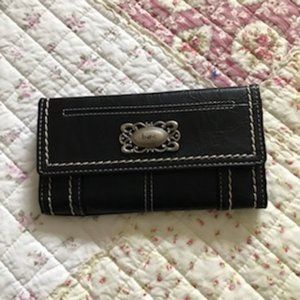 B.O.C. BLACK LEATHER WALLET